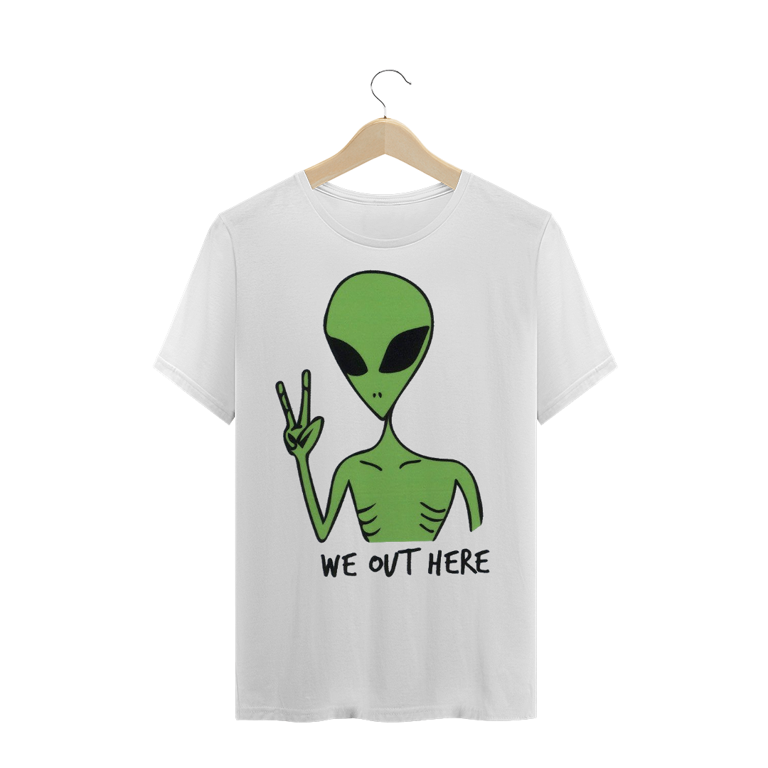 Nome do produto: Camiseta Óvni (VERDE, BRANCA E LARANJA)