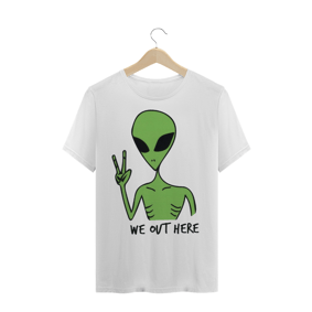 Camiseta Óvni (VERDE, BRANCA E LARANJA)