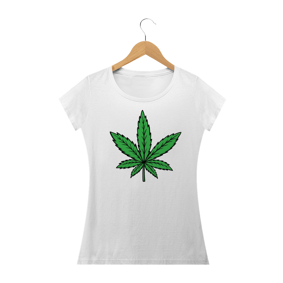 Camiseta Folha da maconha (BRANCA E AMARELA)