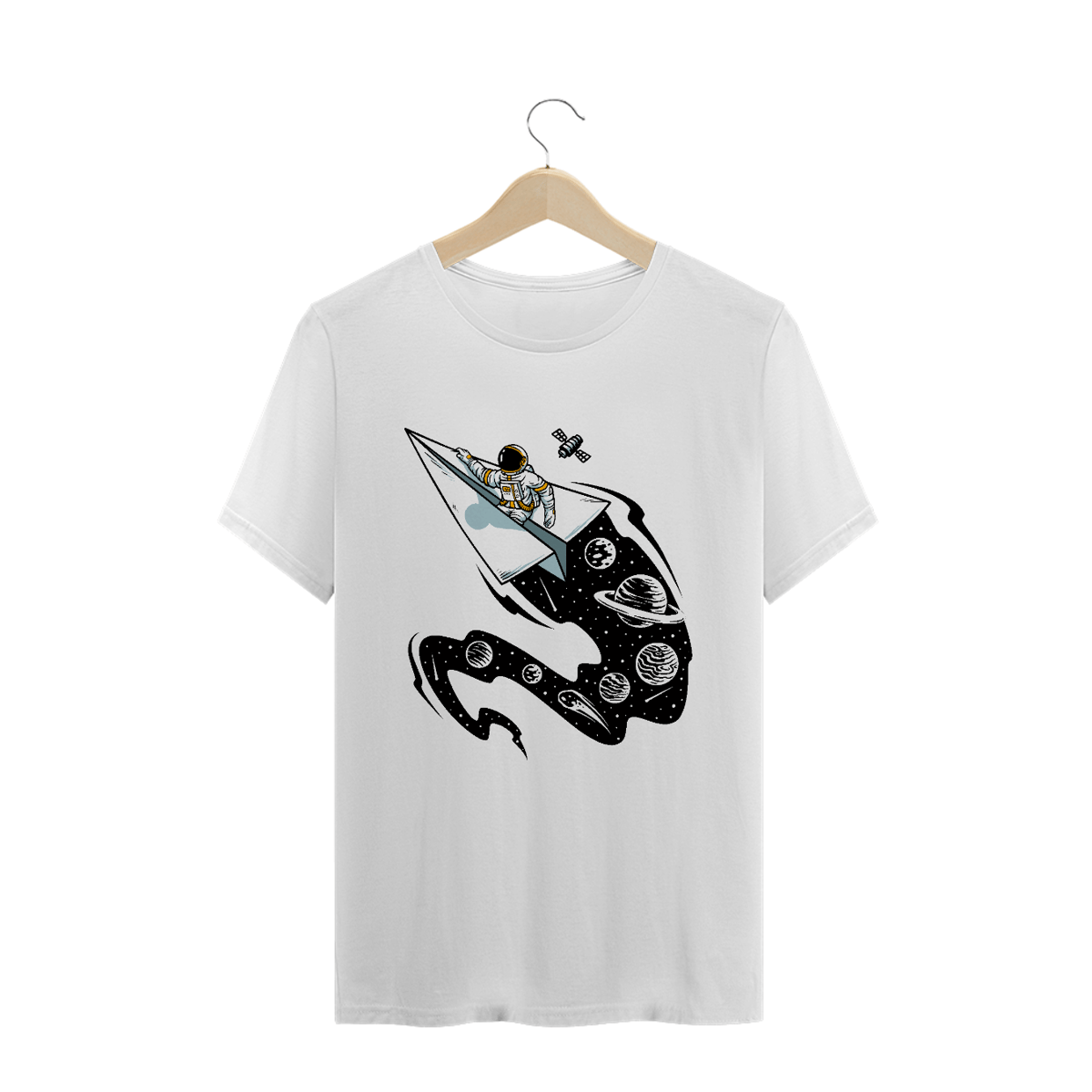 Nome do produto: Astronauta Nave de Papel (Tecido Prime)