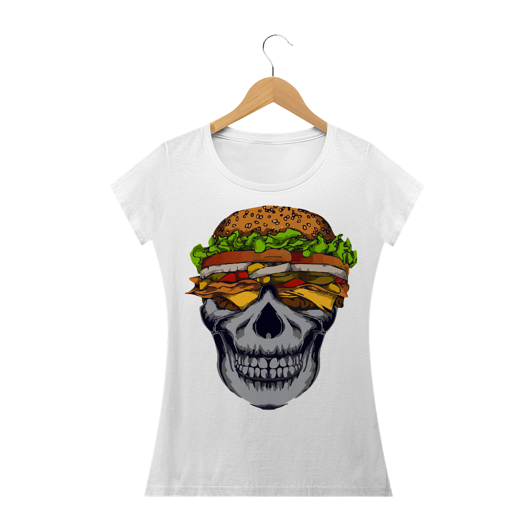 Nome do produto: Camiseta Feminina Caveira