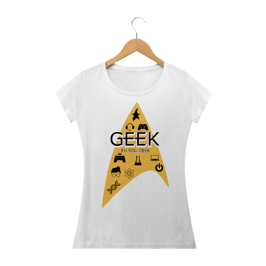 Nome do produto: Camiseta Feminina Eu sou Geek