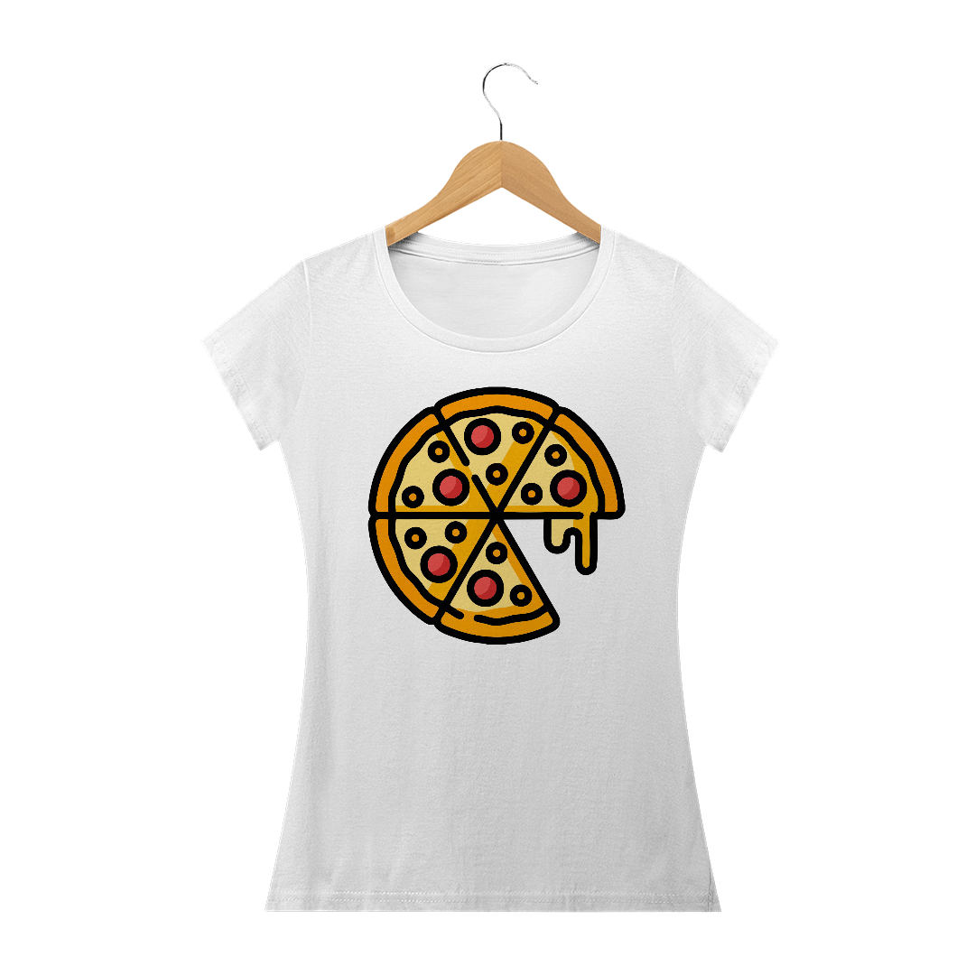 Nome do produto: Camiseta Feminina Pizza