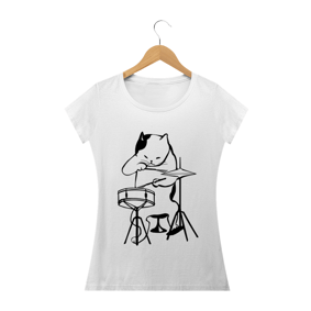 Gato baterista feminina