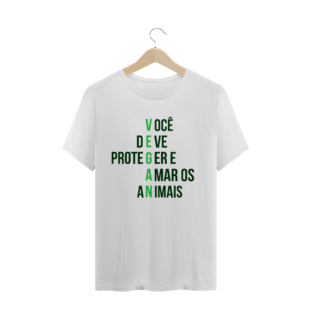 Nome do produto: Camiseta Vegana - Você deve proteger e amar os animais