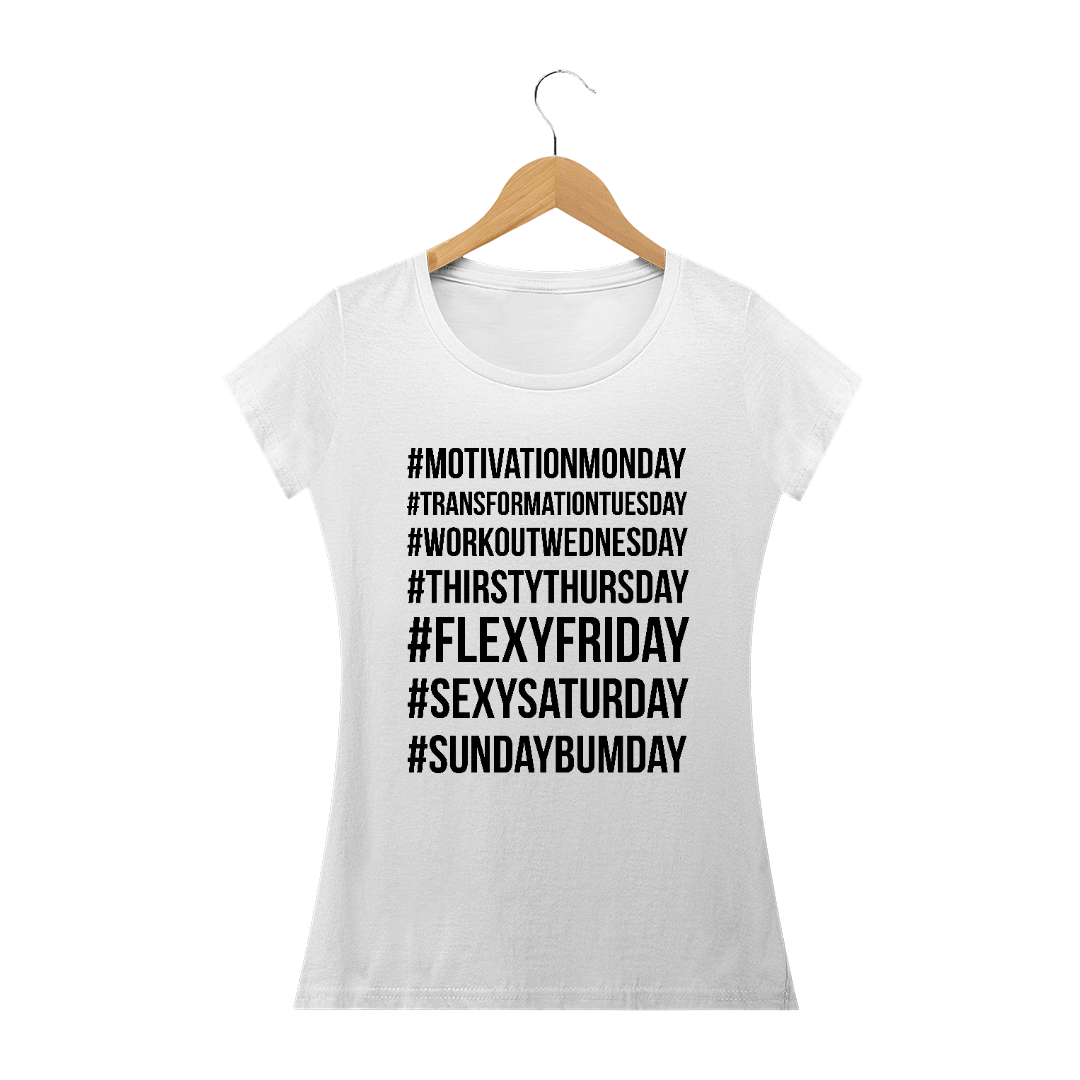 Camiseta Hastags Pole Baby Long Quality