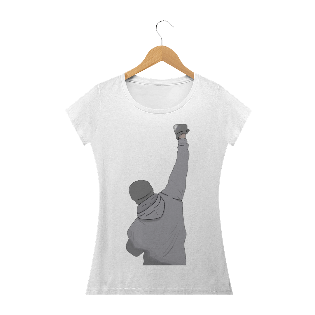 Nome do produto: Camiseta Feminina Rocky Balboa
