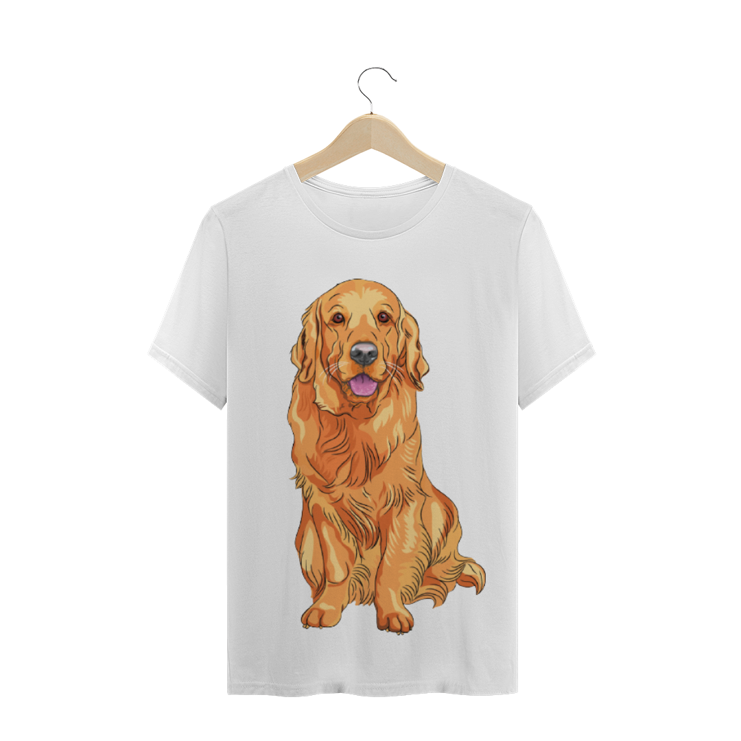 Nome do produto: Camiseta Masculina Golden Retrivier