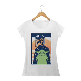 Camiseta Feminina - Mandalorian e Baby Yoda
