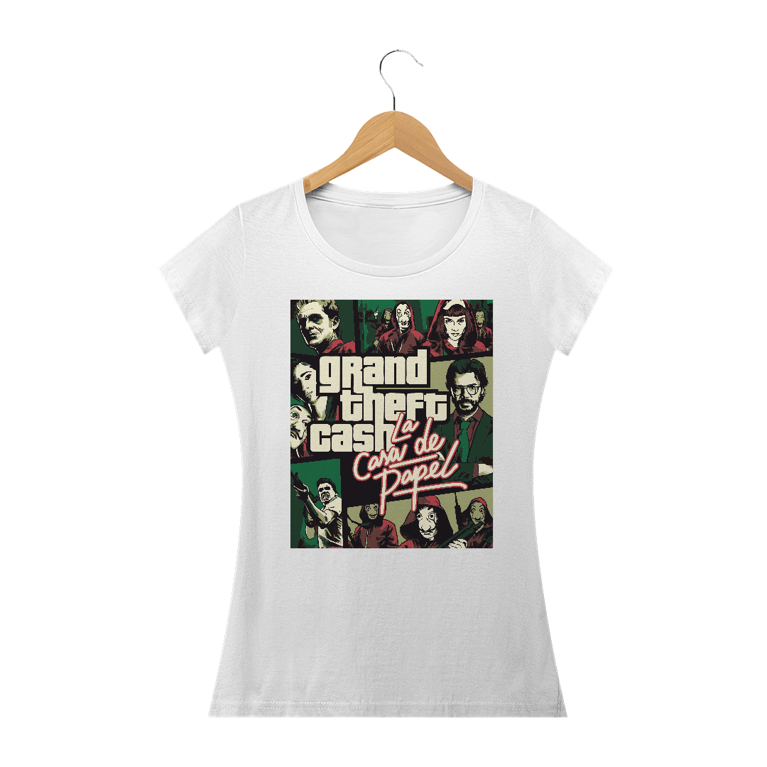 Nome do produto: Camiseta Feminina La Casa de Papel