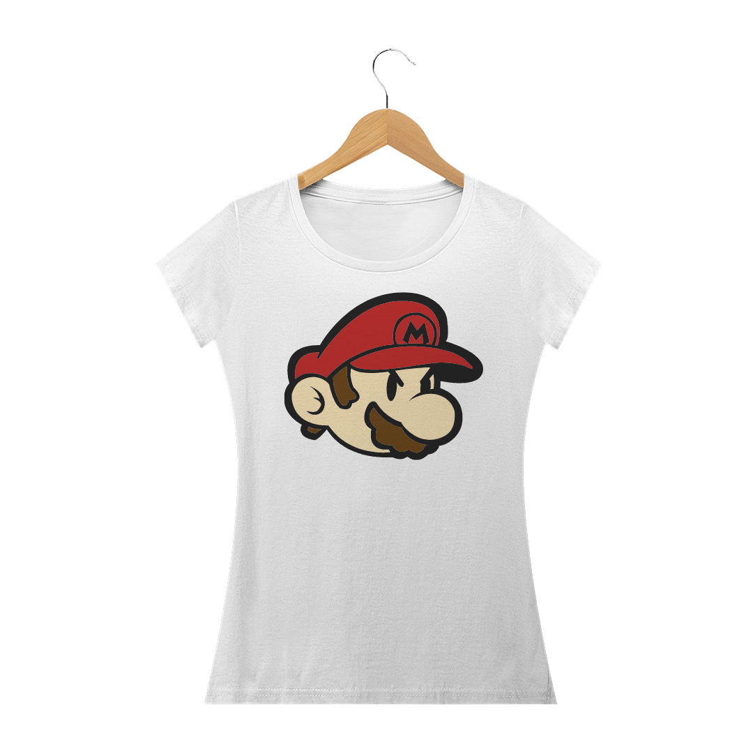 Camiseta Feminina Face Super Mario Nome do produto: Camiseta Feminina Face Super Mario