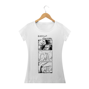 Nome do produtoCamiseta Feminina Meme Godzilla vs King Kong