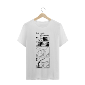 Camiseta Masculina Meme Godzilla vs King Kong Nome do produto  Camiseta Masculina Meme Godzilla vs King Kong
