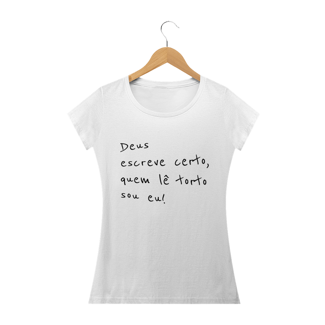 Nome do produto: Baby look Deus escreve certo