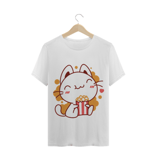 Camiseta gato com Pipoca (gatos)