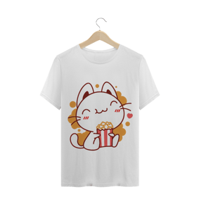 Camiseta gato com Pipoca (gatos)