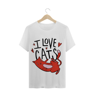 Camiseta I Love Cats (gatos)