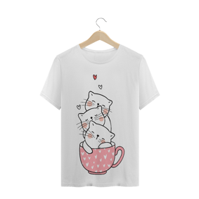 Camiseta Gatinhos na Xícara (gatos)