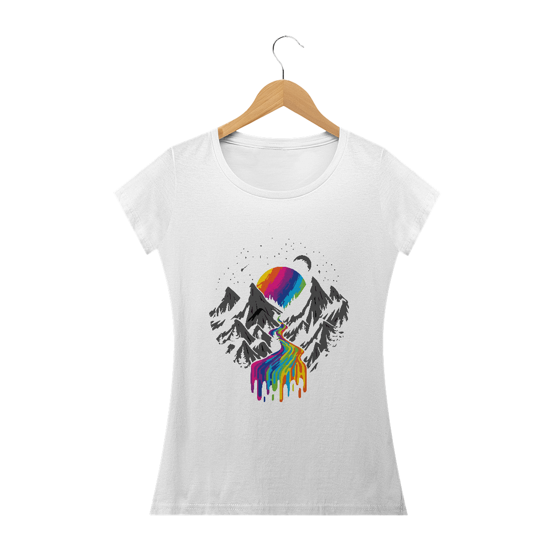 Nome do produto: Blusa Abstrato Montanha Feminina