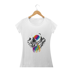 Blusa Abstrato Montanha Feminina