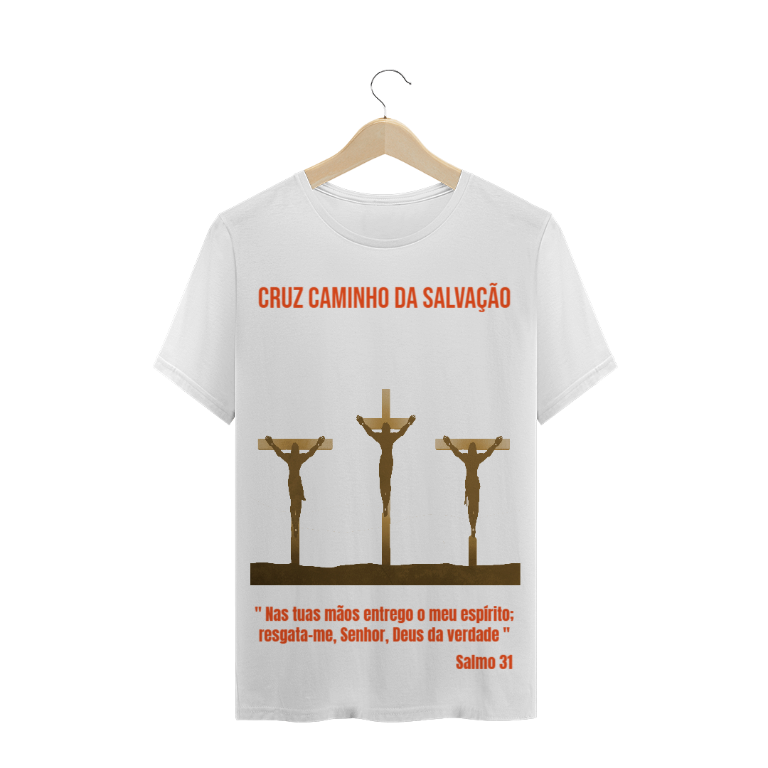 Nome do produto: Camiseta Cruz Caminho da Salvação