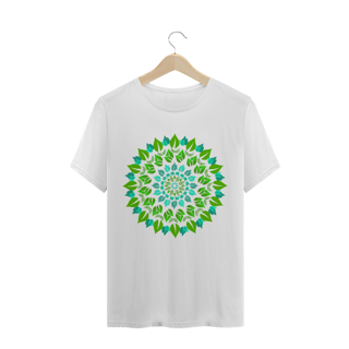 Nome do produto CAMISETA MANDALA VERDE FOLHAS