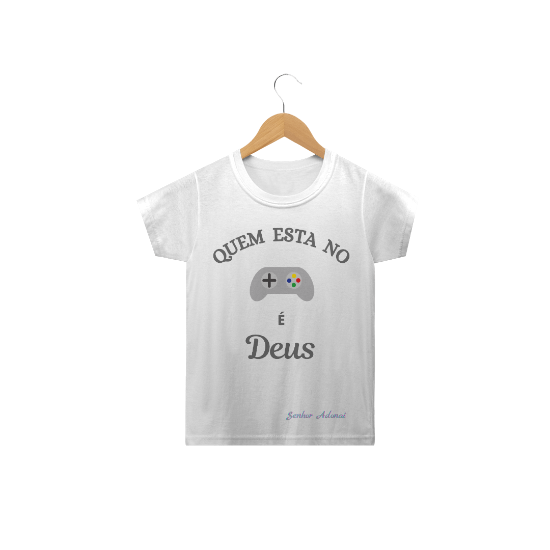 Nome do produto: Camiseta Infantil - Deus Esta no Controle 