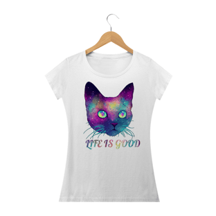 Nome do produtoBaby Look  Cat Life Is Good