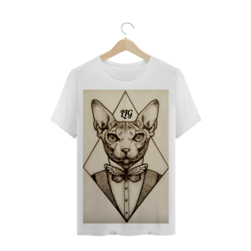 Camisa Masculina Elegance Cat Life Is Good