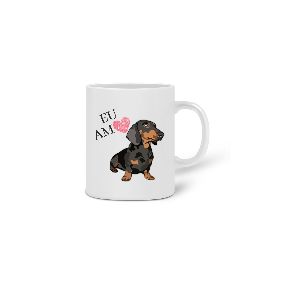 Caneca Personalizada Eu Amo Dachshund 