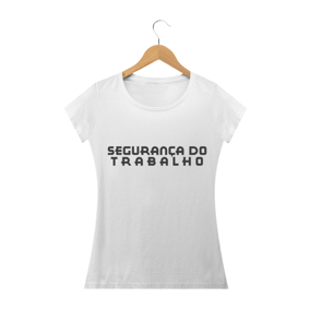 Camiseta Baby Long Letreiro Segurança do Trabalho