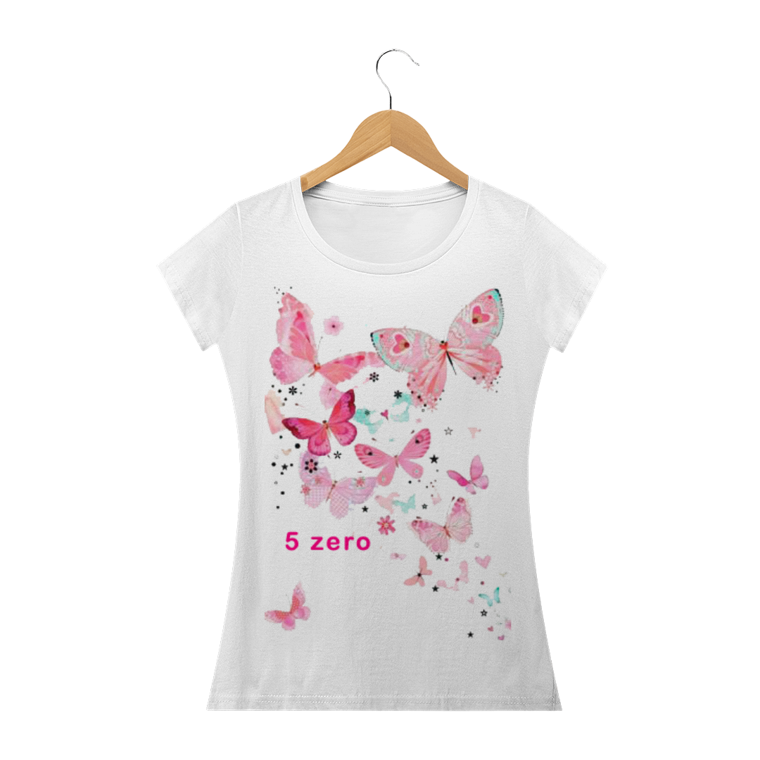 Nome do produto: BABY LOOK BORBOLETAS 5ZERO