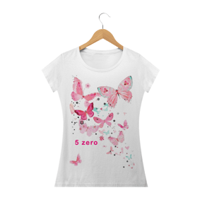 BABY LOOK BORBOLETAS 5ZERO