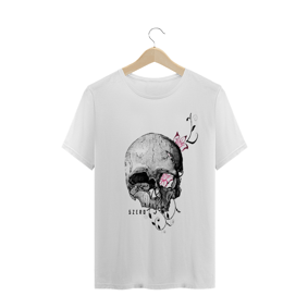 CAMISETA MASCULINA CRANIO FLOR 5ZERO