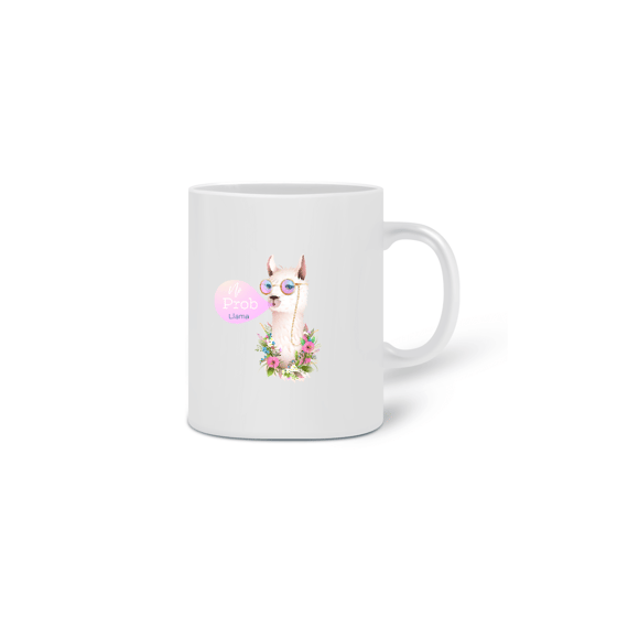 Caneca Cerâmica Estampa No Prob Llama 