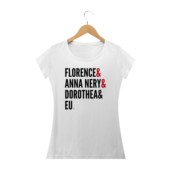 Camiseta Feminina Branca Enfermeiras Padrão