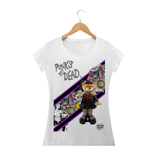Nome do produtoPunk's Not Dead!!!! Camisa Feminina Baby Long Quality