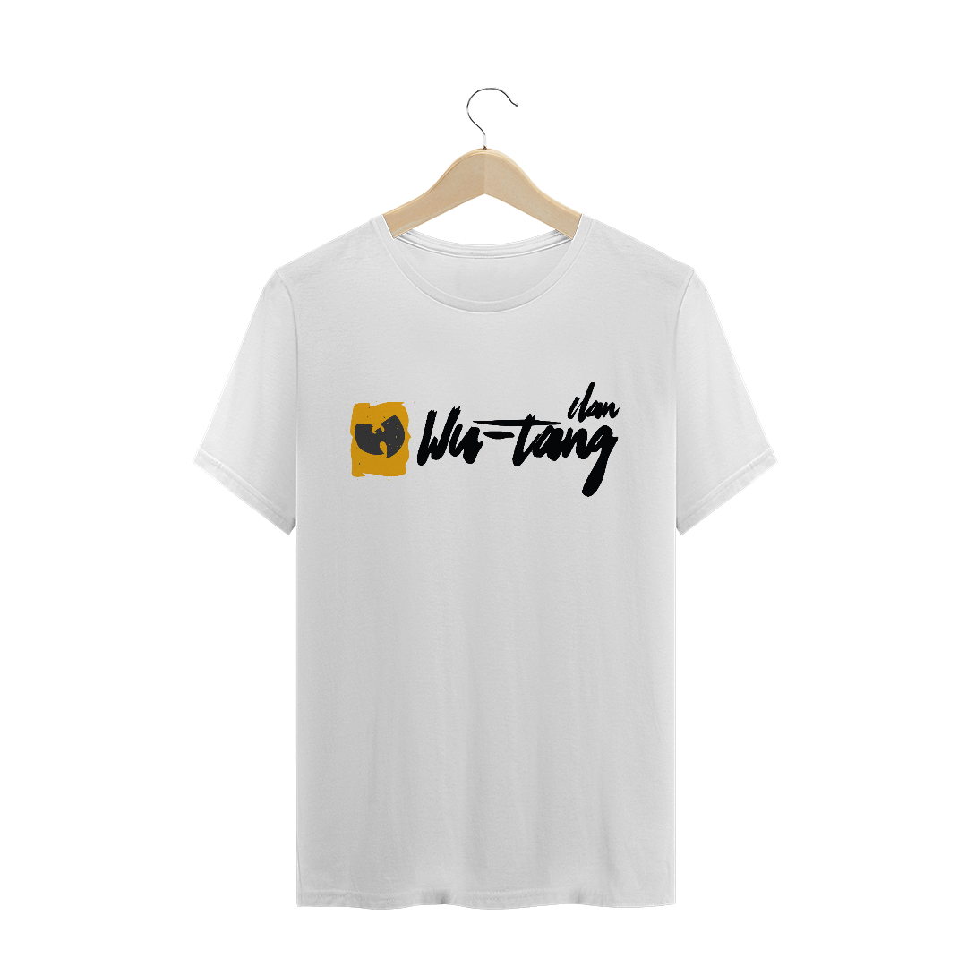 Camiseta de Malha Quality Wu Tang Clan Assinatura Grafite Preto-Amarelo