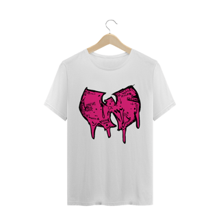 Camiseta de Malha Quality Wu Tang Clan Logo Draw Grafite Rosa Pink