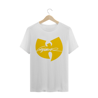 Camiseta de Malha Quality Wu Tang Clan Wu Wear Logo Signature Amarelo