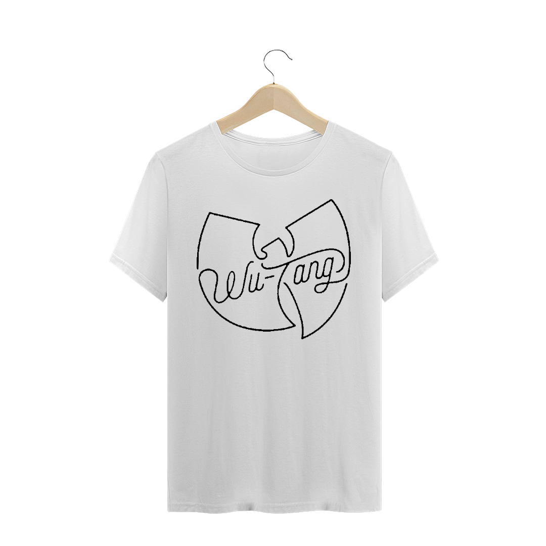 Nome do produto: Camiseta de Malha Quality Wu Tang Clan Logo linha Traço Preto