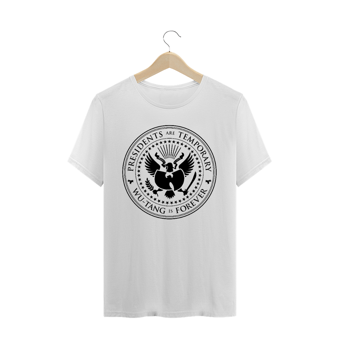 Camiseta de Malha Quality Wu Tang Clan  Presidents Are Temporary Logo Black