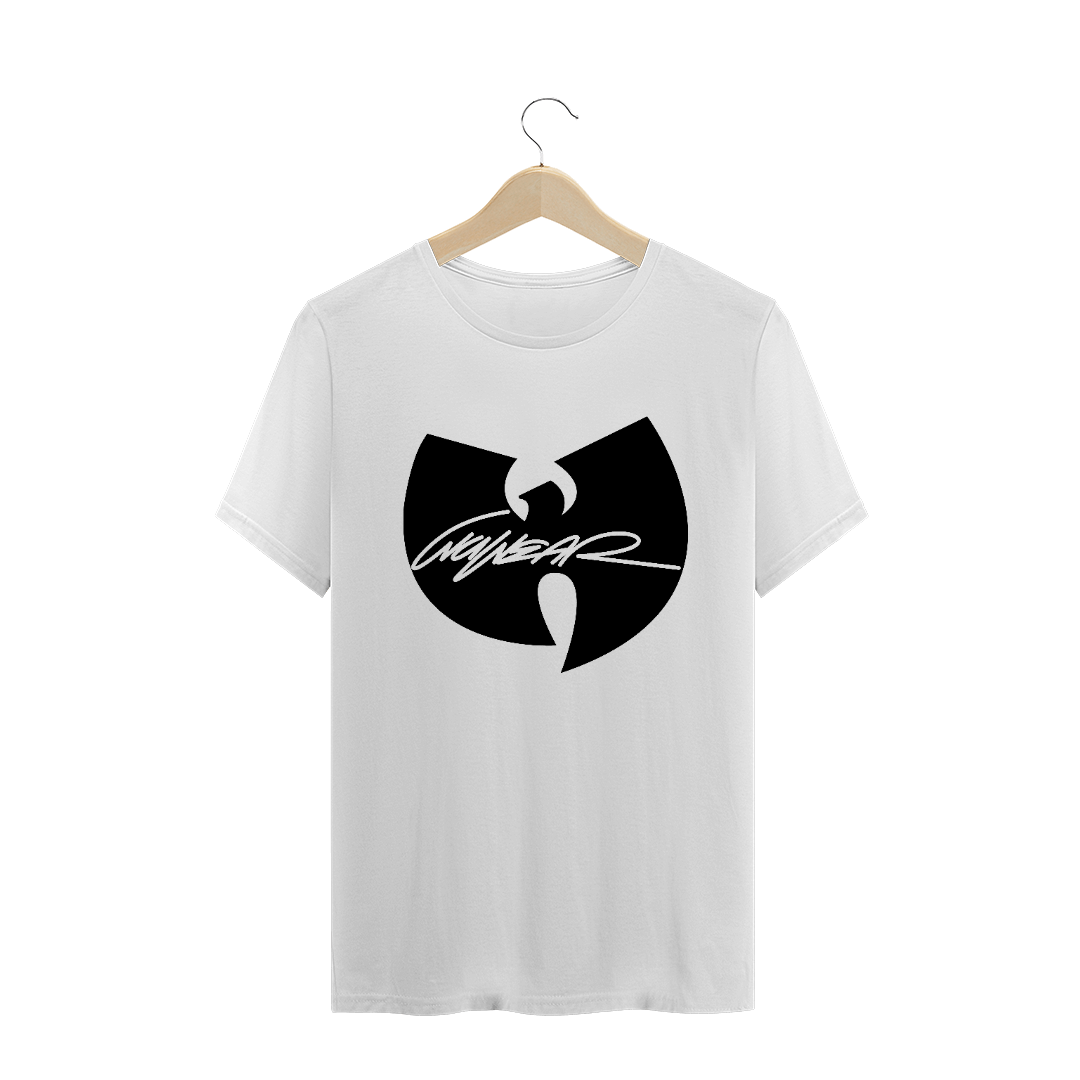 Nome do produto: Camiseta de Malha Wu Tang Clan Hip Hop PLUS SIZE Logo WuWear Preto