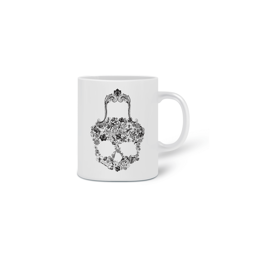 CANECA KB SKULL FLOWERS