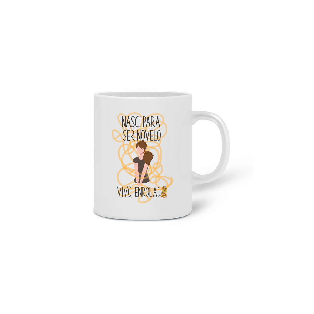 Nome do produto: Caneca Enrolada (Bru Scopel e Podcast Entrelaçadas)