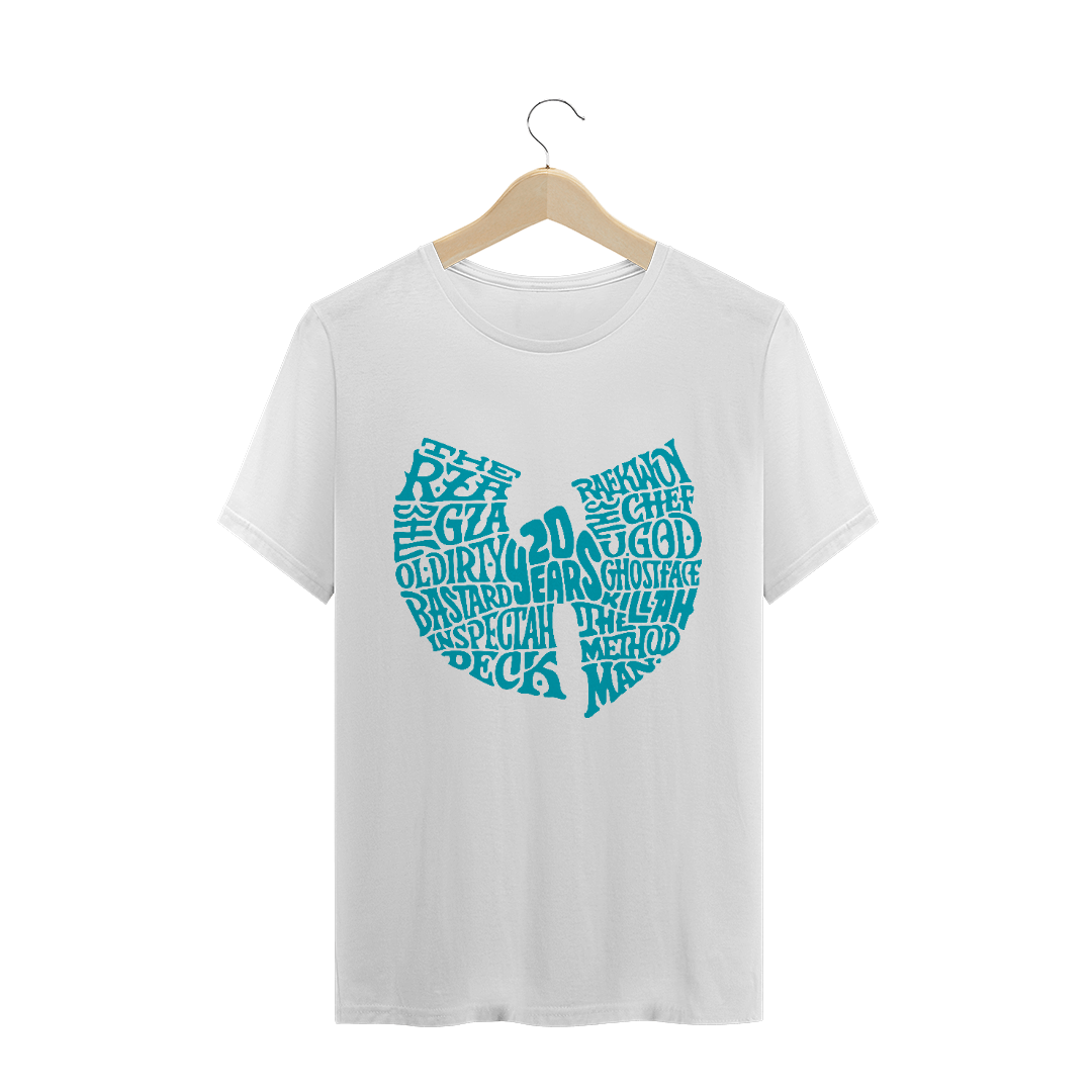 Nome do produto: Camiseta de Malha Quality Wu Tang Clan 20 Years Azul