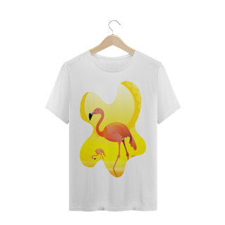 Nome do produto Camiseta Quality Estampa Garça Rosa