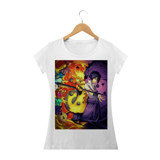 Camisa Feminina Naruto e Sasuke 