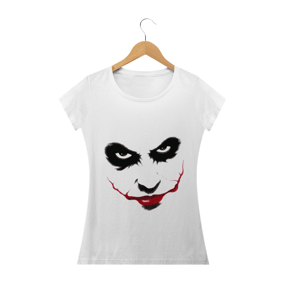 Camiseta Baby Long Feminina - Rosto do Coringa/Joker