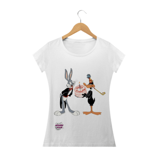 Nome do produtoPernalonga e Patolino! Camisa Feminina Baby Long Quality